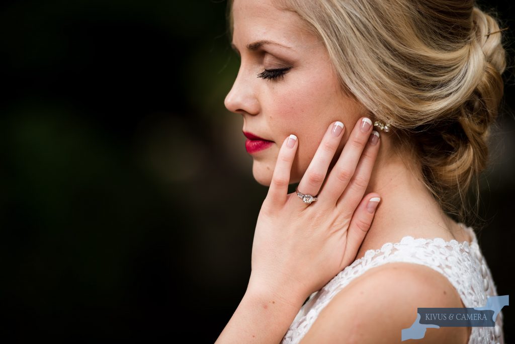 Bride with red lip