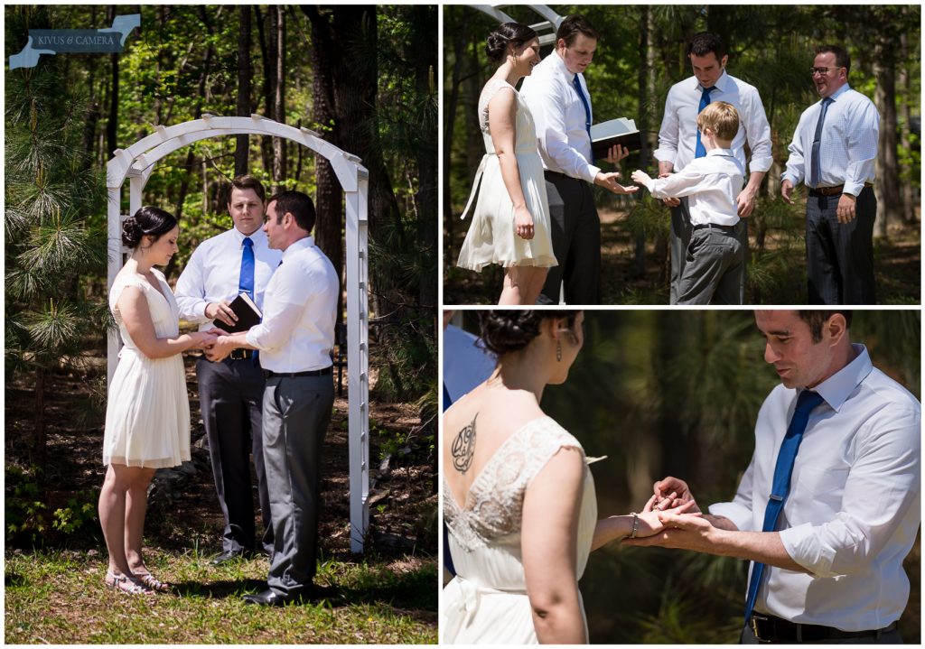 backyard intimate wedding ceremony