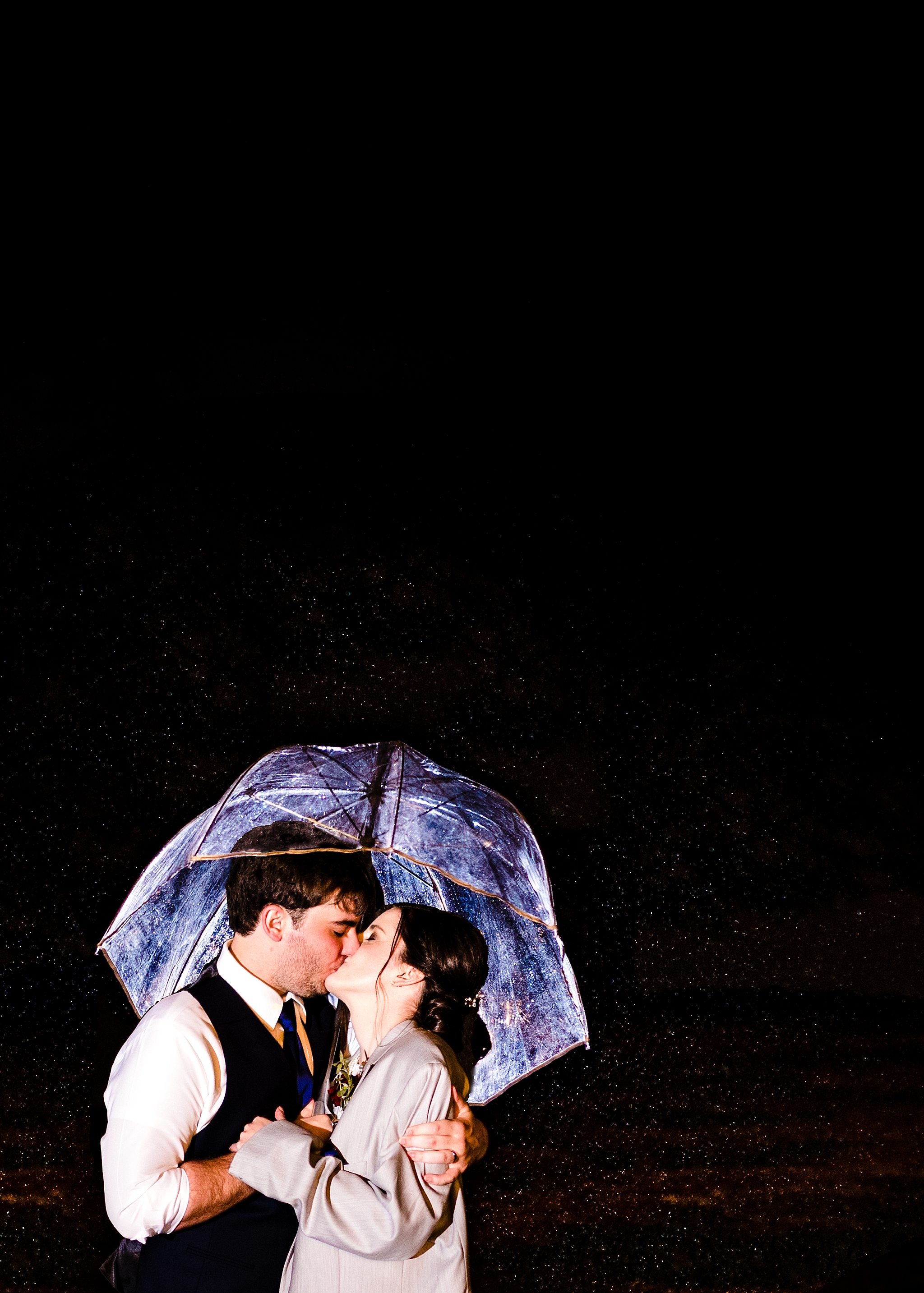 Wedding day in the rain