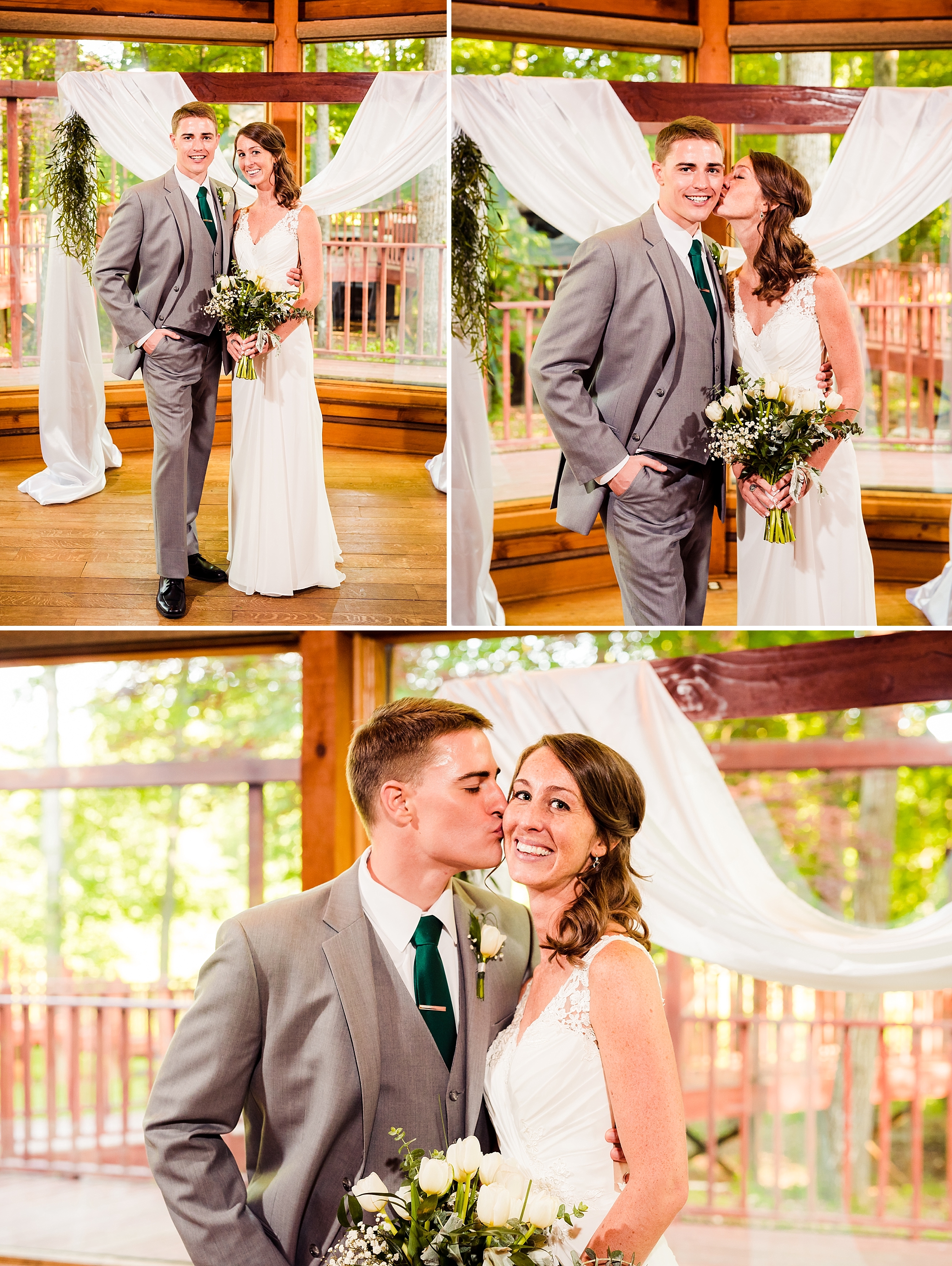portraits of a bride and groom at their Barn at Valhalla Wedding by Raleigh wedding photographers