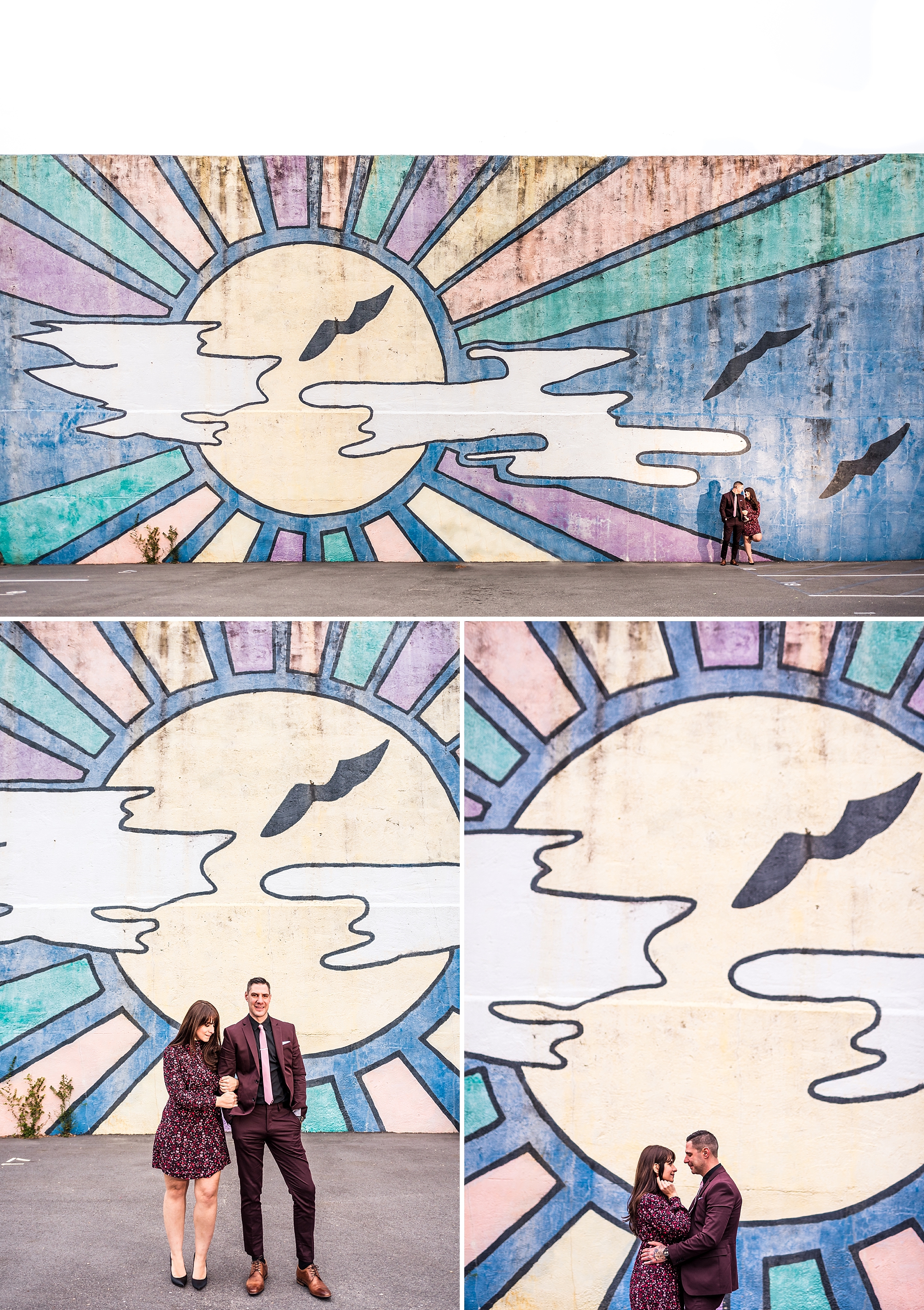Downtown Durham Murals - engagement photos
