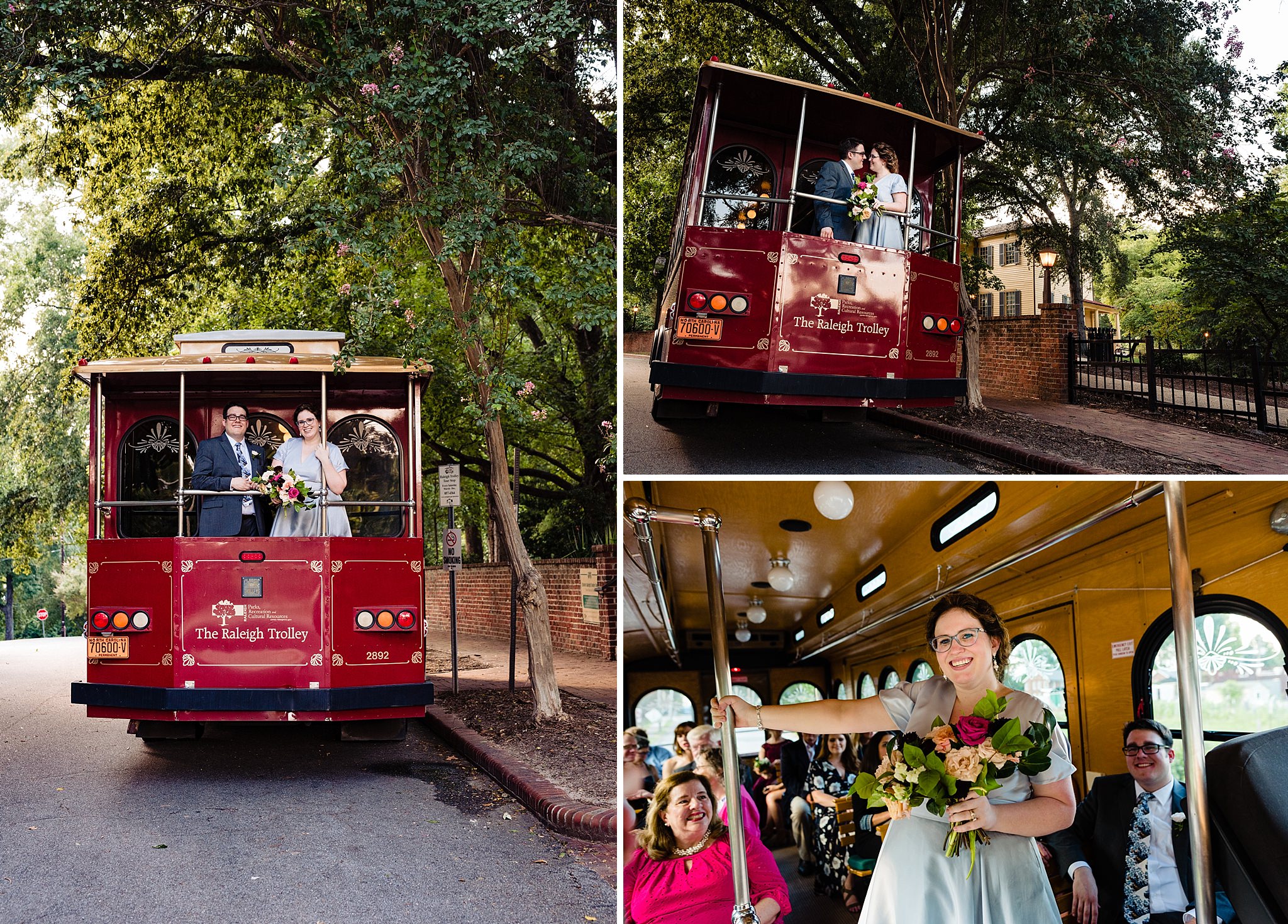 Downtown Raleigh Wedding, The Raleigh Trolley