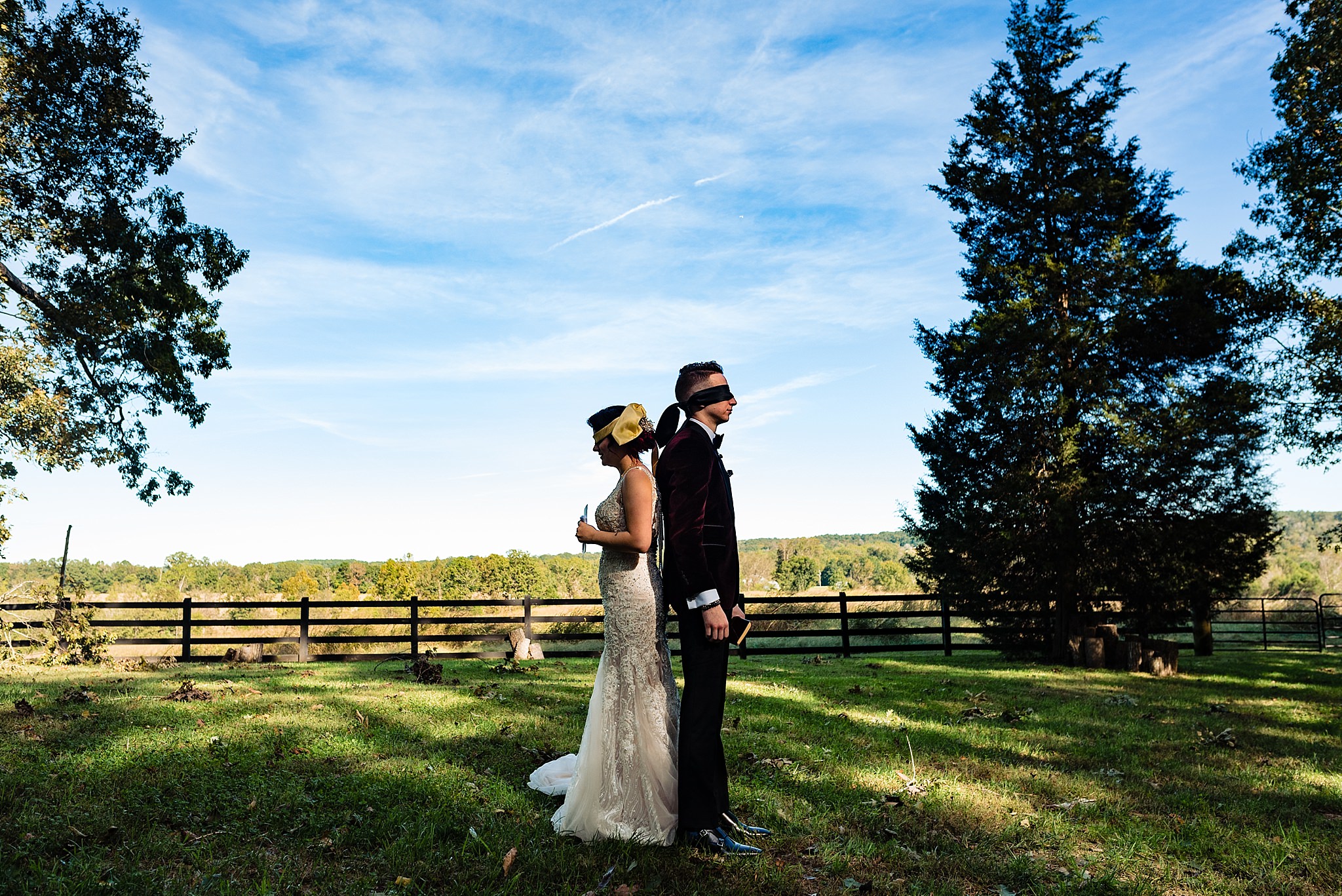 Blind first touch, Carolina Country Weddings