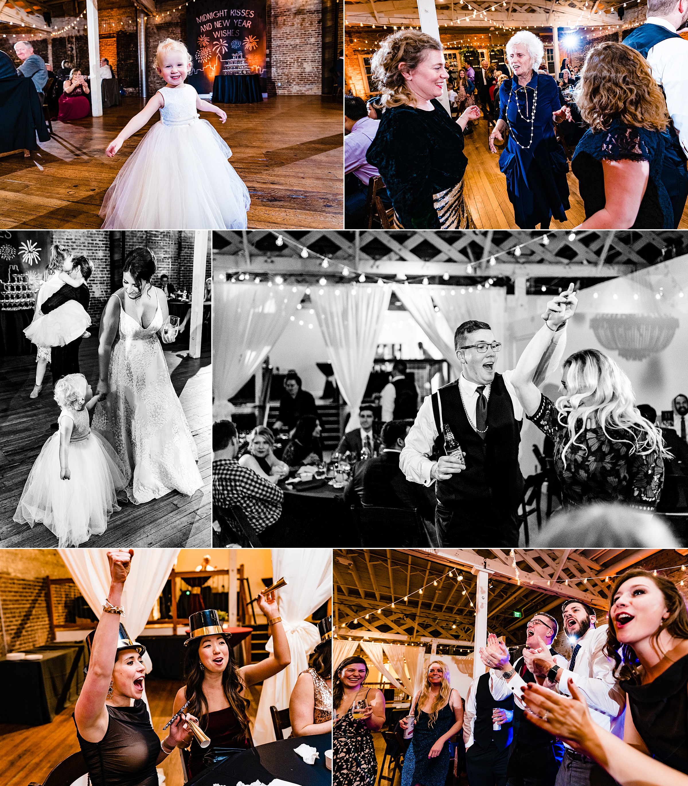Wedding reception dancing at the Stockroom at 230 from Raleigh wedding photographers