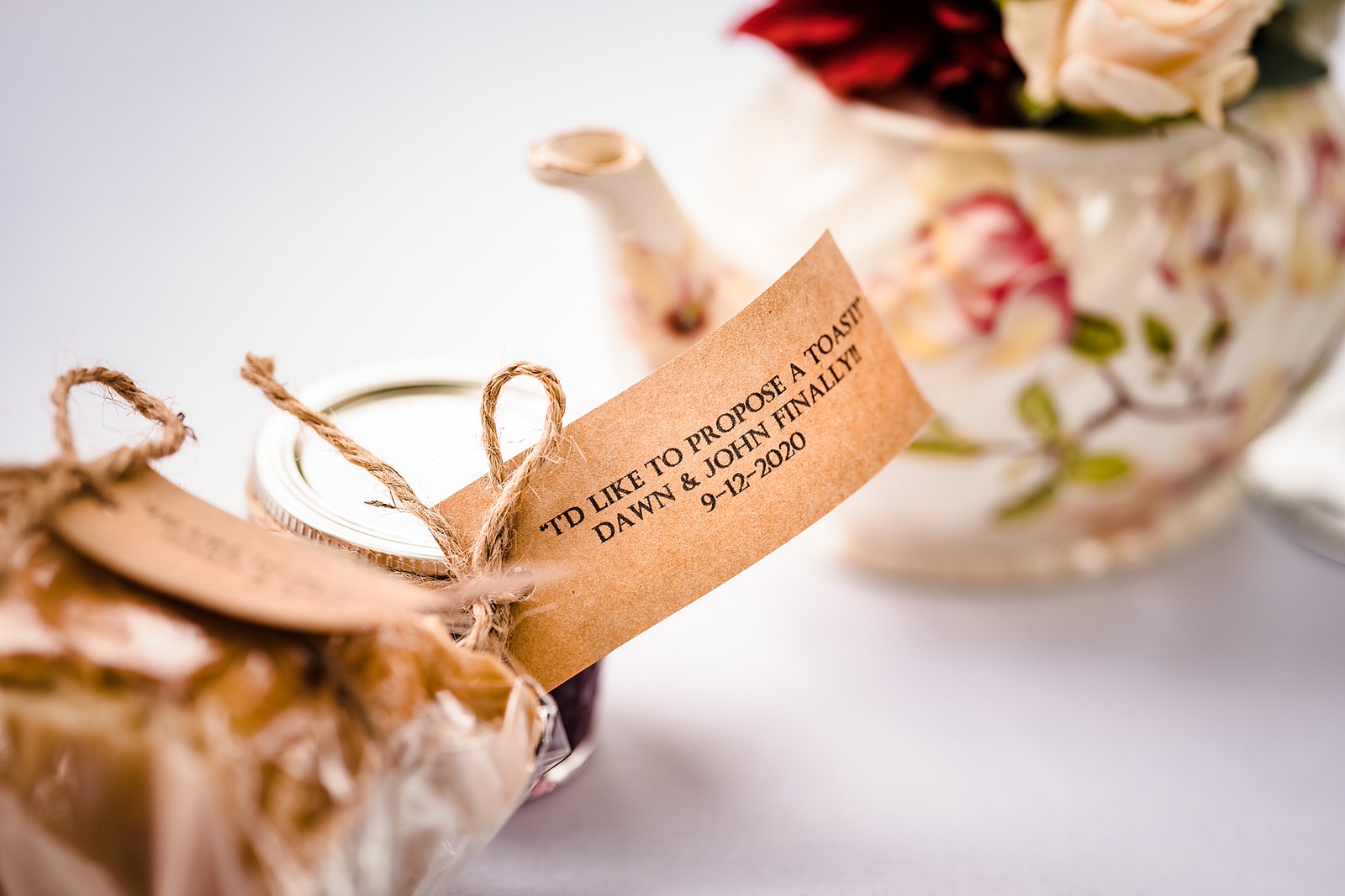 Wedding favor with a message from the couple