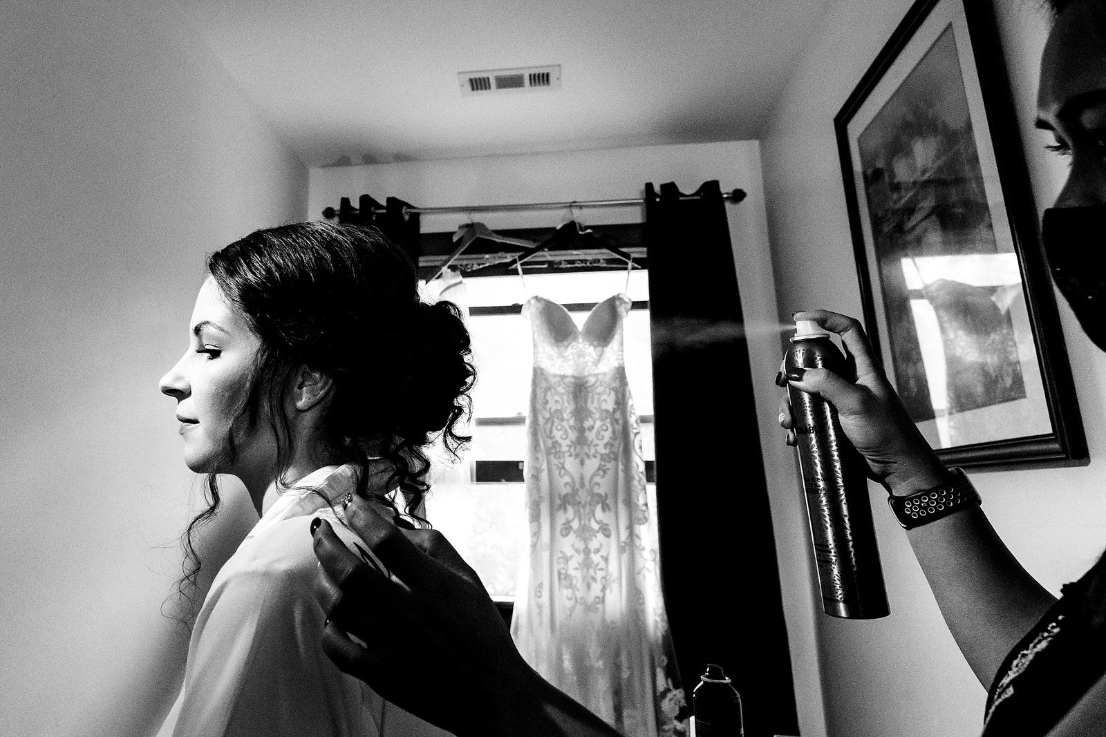 Bride gets ready in her father's house