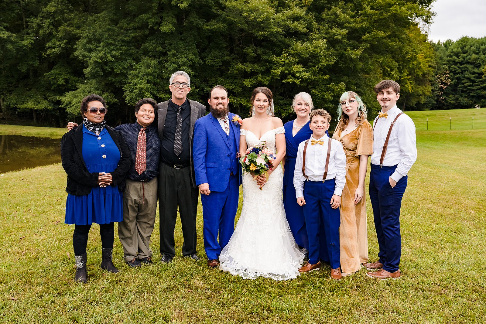 Family Formals at a farm wedding