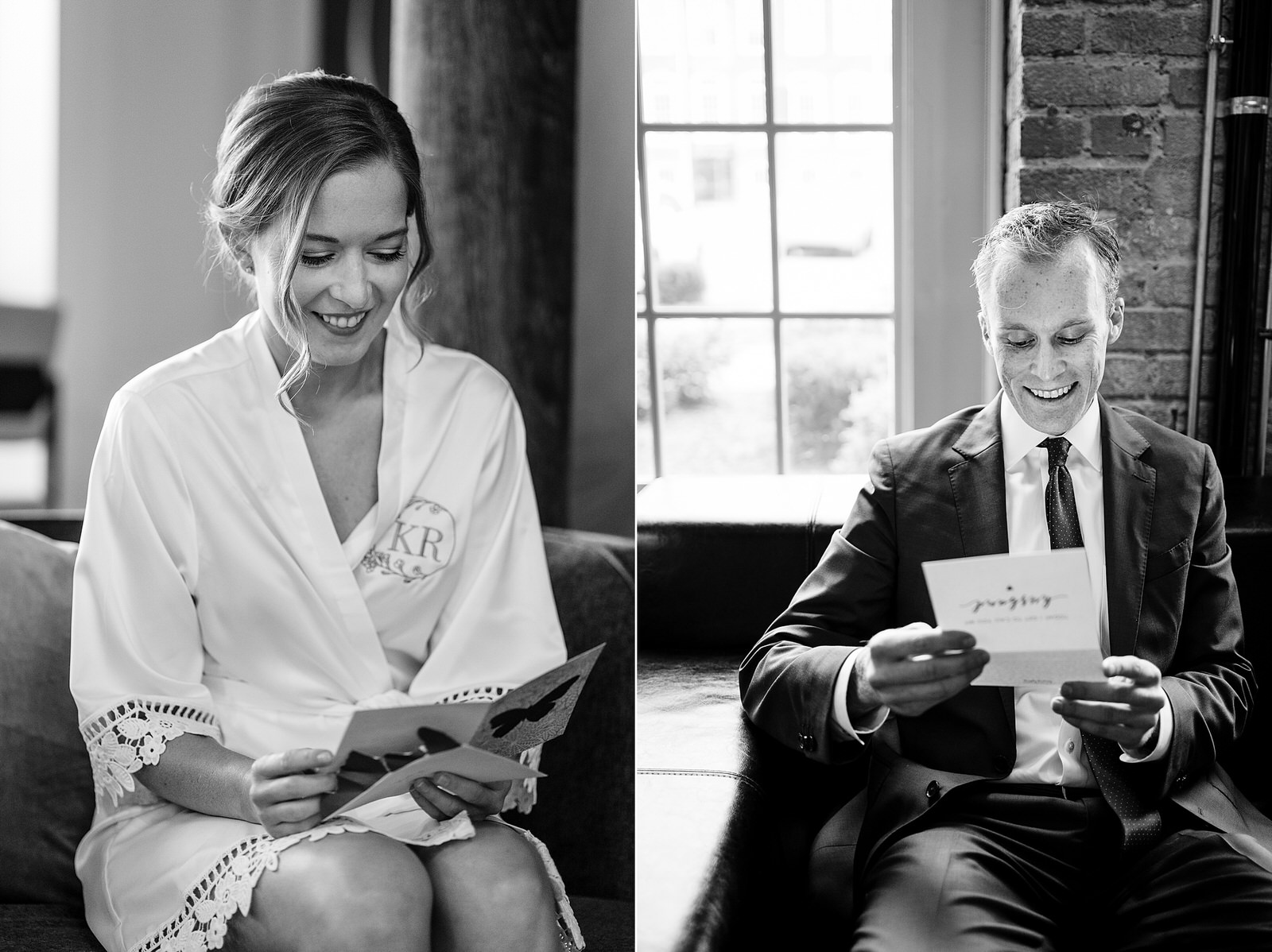 Wedding day ideas: exchange letters with one another before you see each other