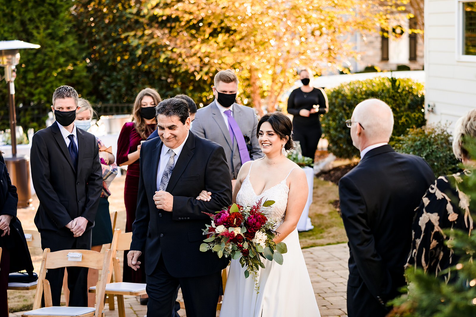 Don't you just love the groom's reaction to seeing the bride? And hers too!