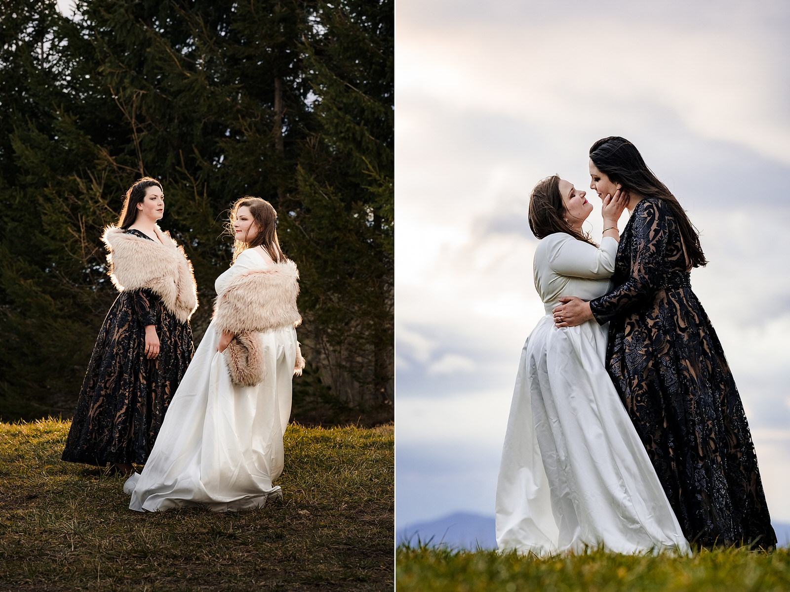 Gorgeous NC mountain elopement with two brides