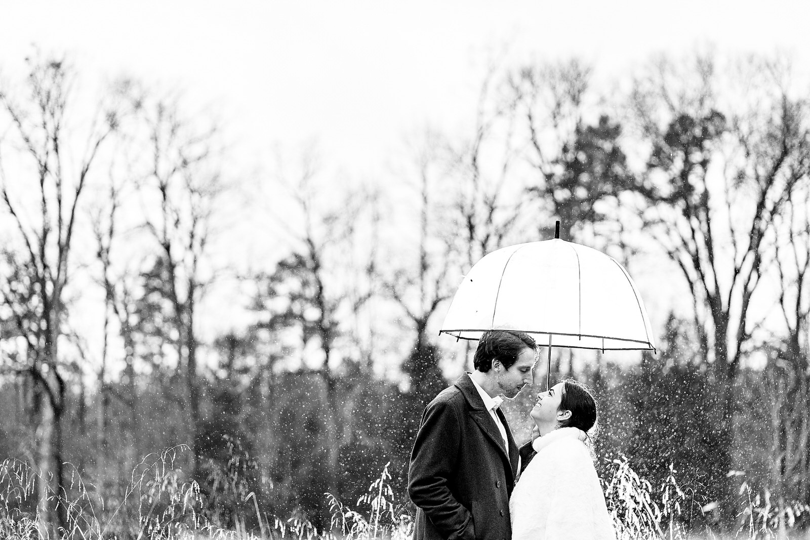 Rainy elopement in Durham, NC