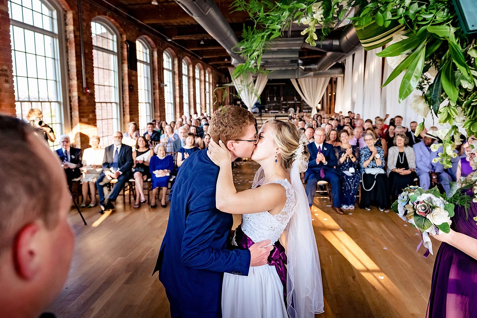 Ask your photographer to get an awesome unique angle of the proclamation and first kiss