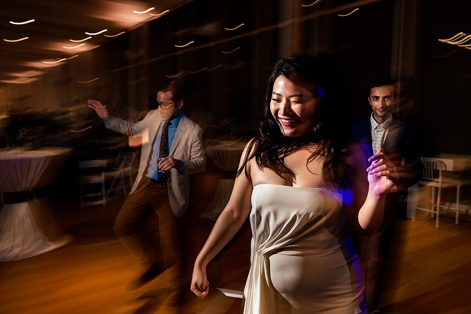 the most surefire way to get wedding guests on the dance floor is for the couple to be dancing!