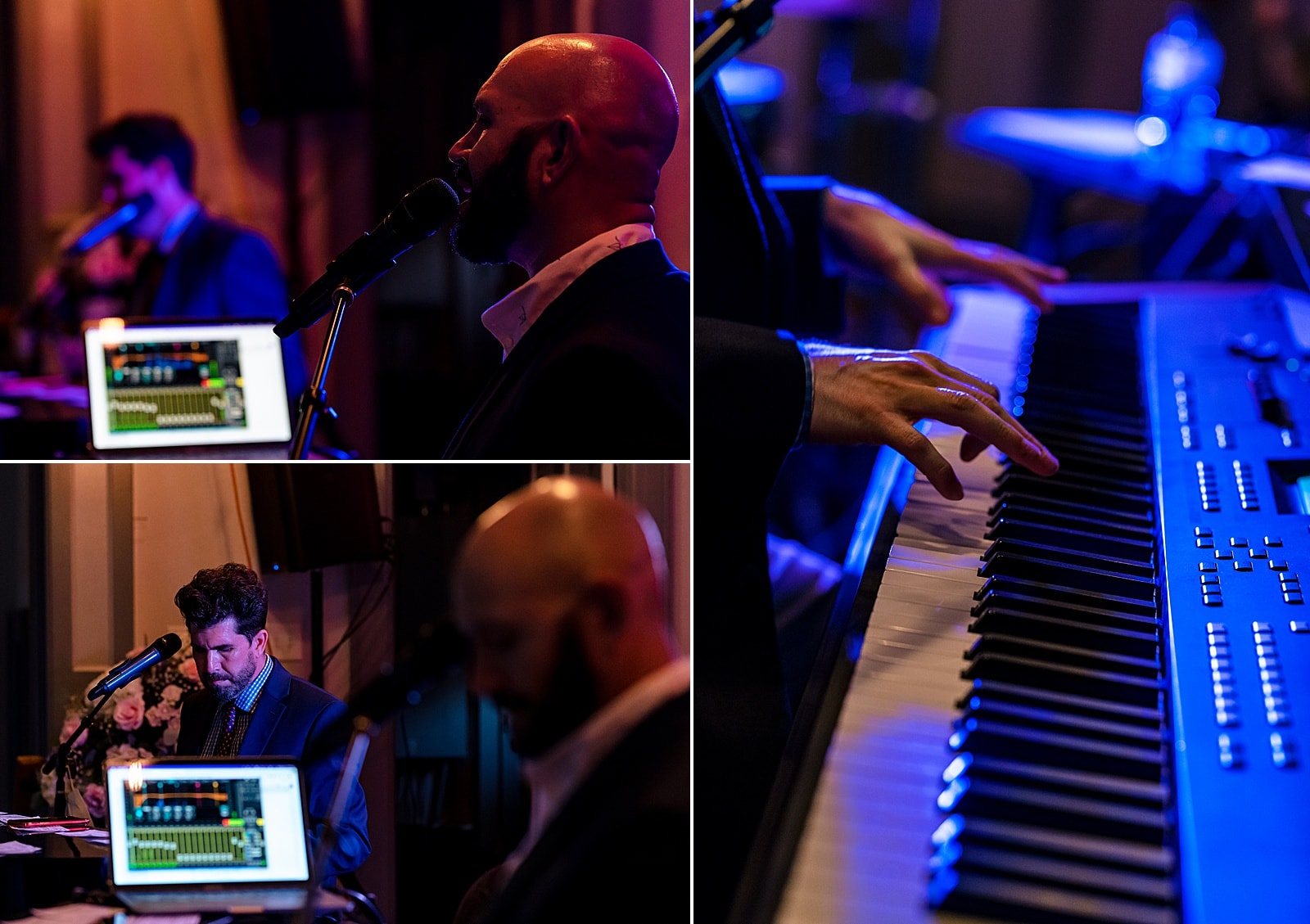 this couple had dueling pianos as their wedding reception music