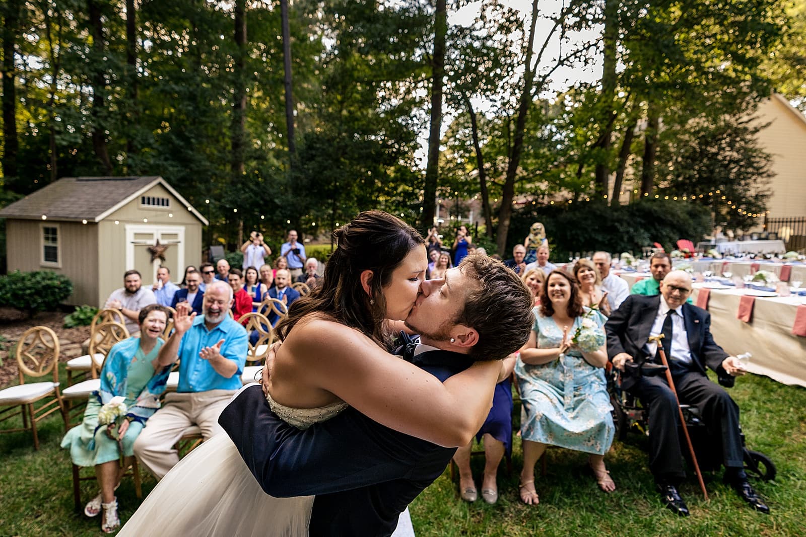 Ask your photographer to get this angle during your first kiss at your wedding