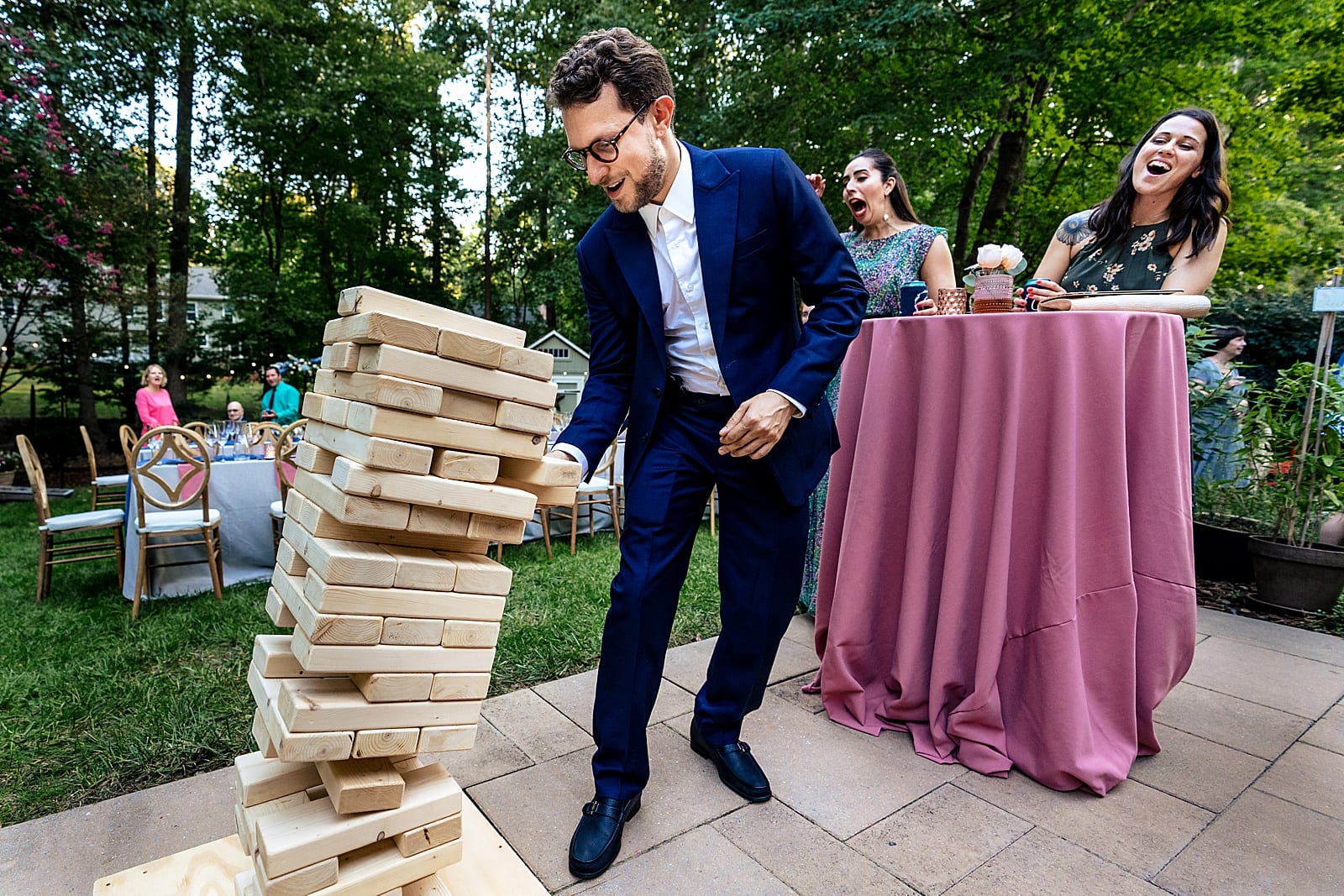 Yard games are a must for a DIY wedding in the backyard