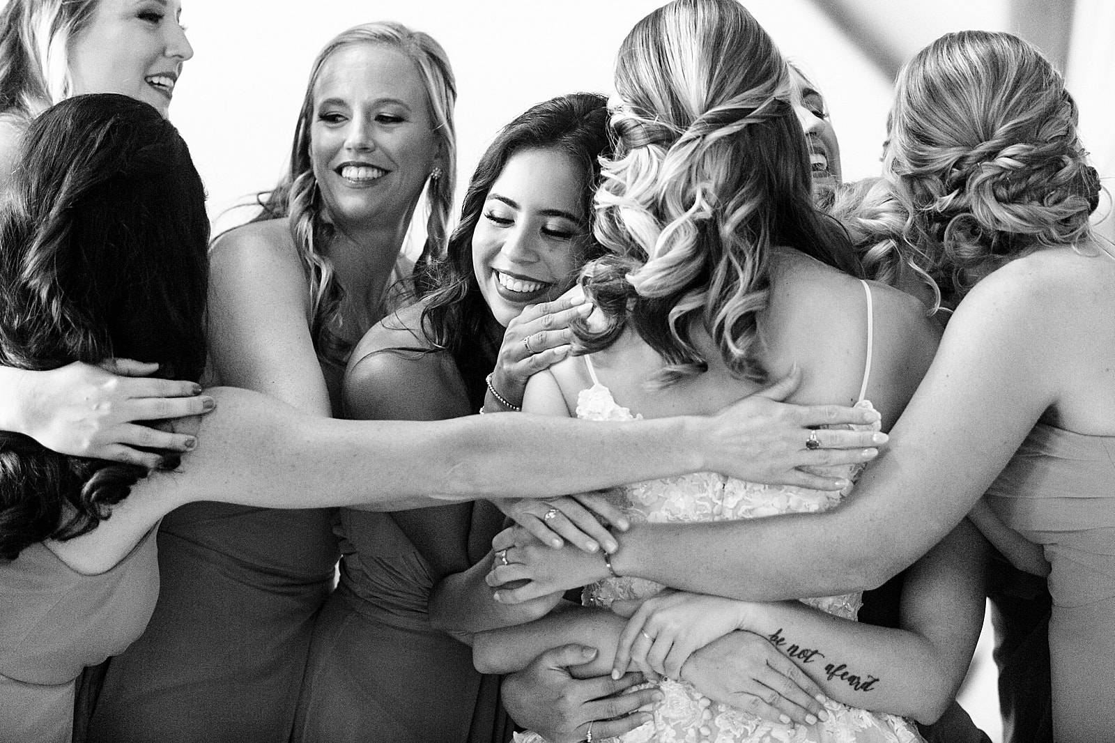 doing a first look with your bridesmaids is a great idea