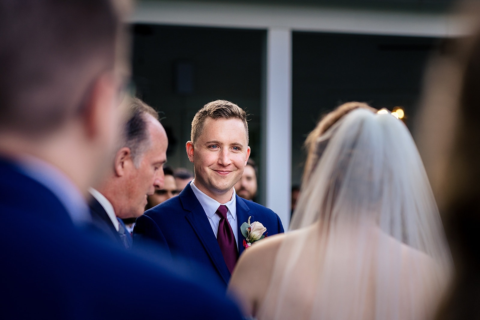 emotional wedding ceremony at Matthews House in Cary, NC