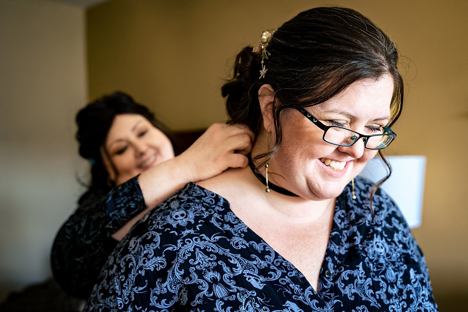 same sex wedding - these brides chose to get ready together on their wedding day, parting only to put on dresses before a first look