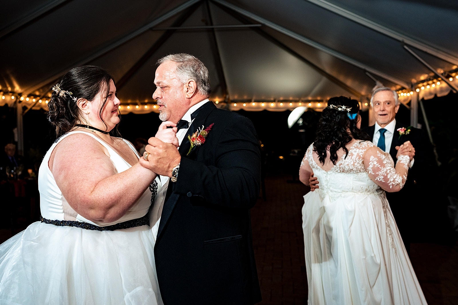 this wedding had two brides, and so there were two fathers of the bride which means double the tears from me!