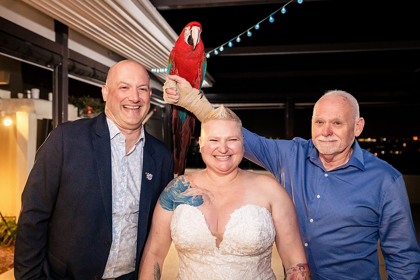 Merlot the parrot is an ambassador at the Hyatt Regency Grand Cypress in Orlando and he was a surprise guest at this destination wedding