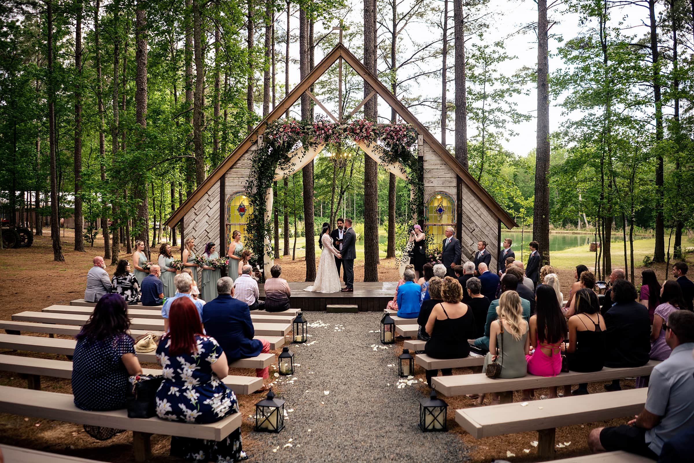 outdoor chapel for a North Carolina Vineyard Wedding Ceremony