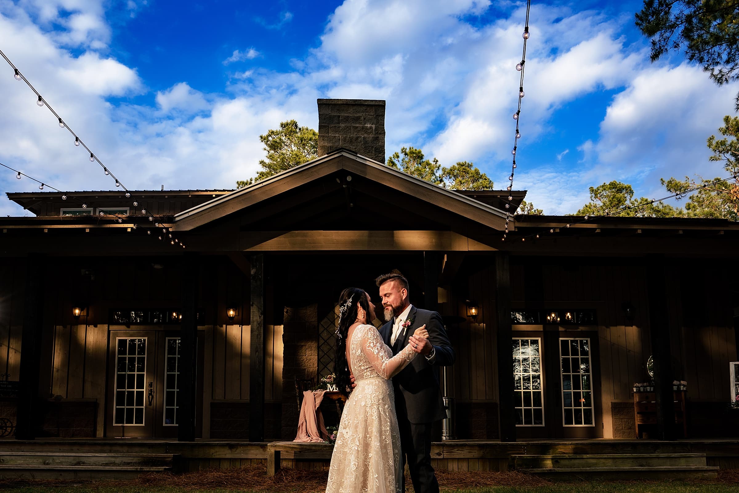 First dance under the open skies at this North Carolina wedding
