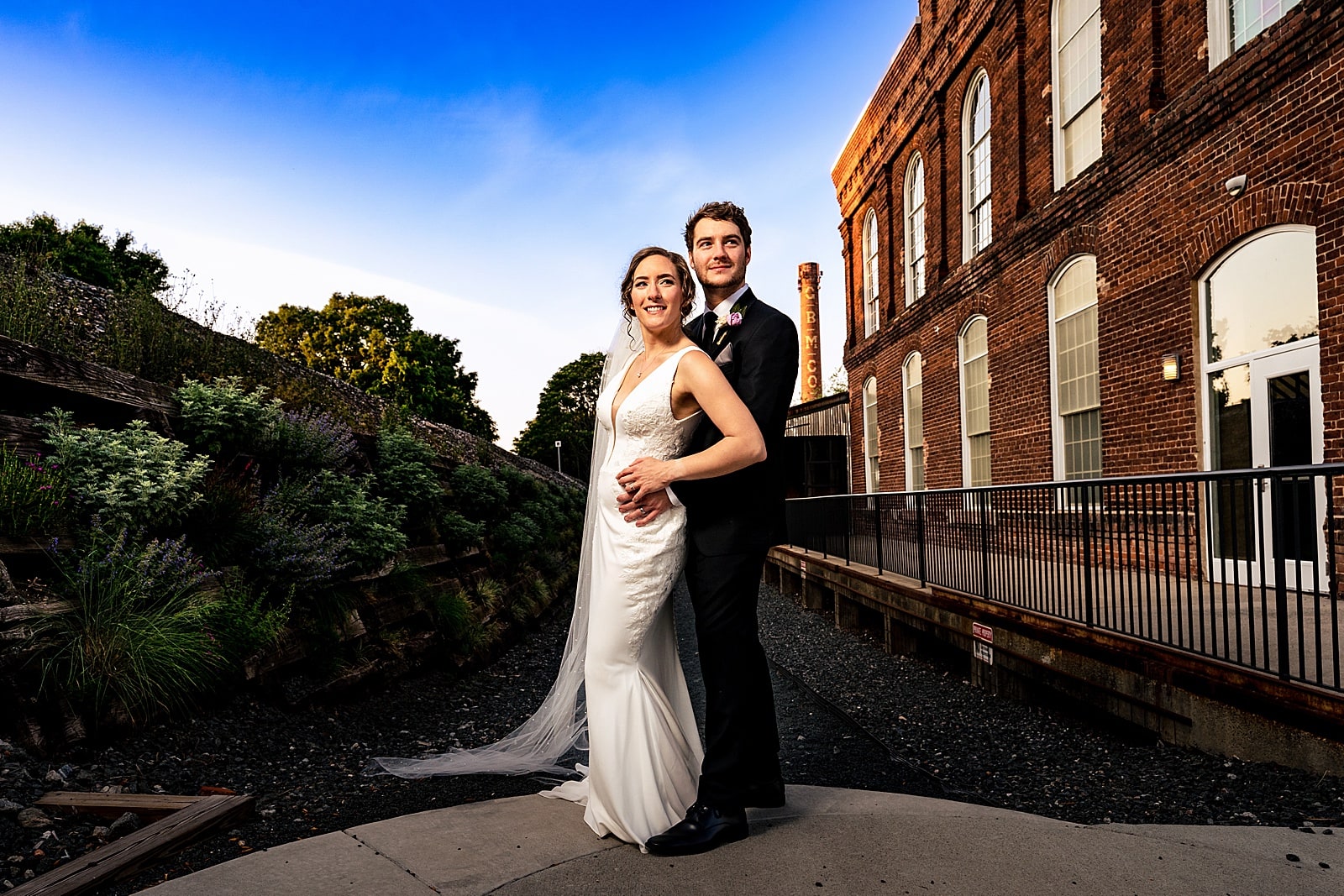 Wedding day portraits in Downtown Durham at the Cotton Room | images by Kivus & Camera