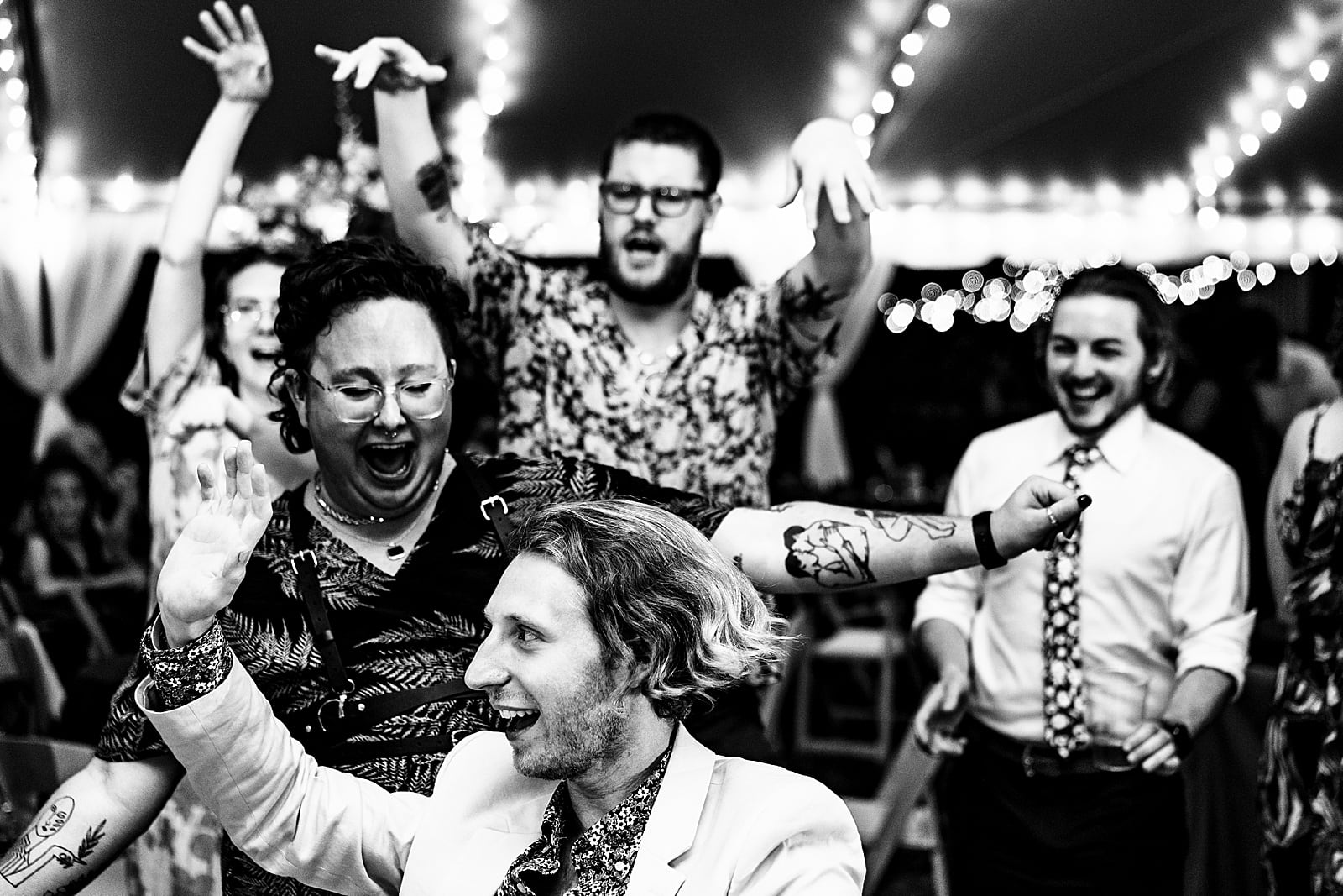 Fun wedding reception at Mystic Distillery in Durham, NC | photos by Kivus & Camera