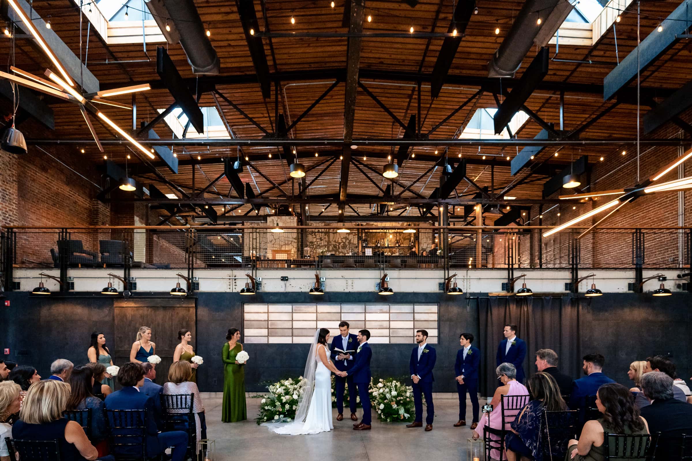 Cadillac Service Garage wedding ceremony | photos by Kivus & Camera