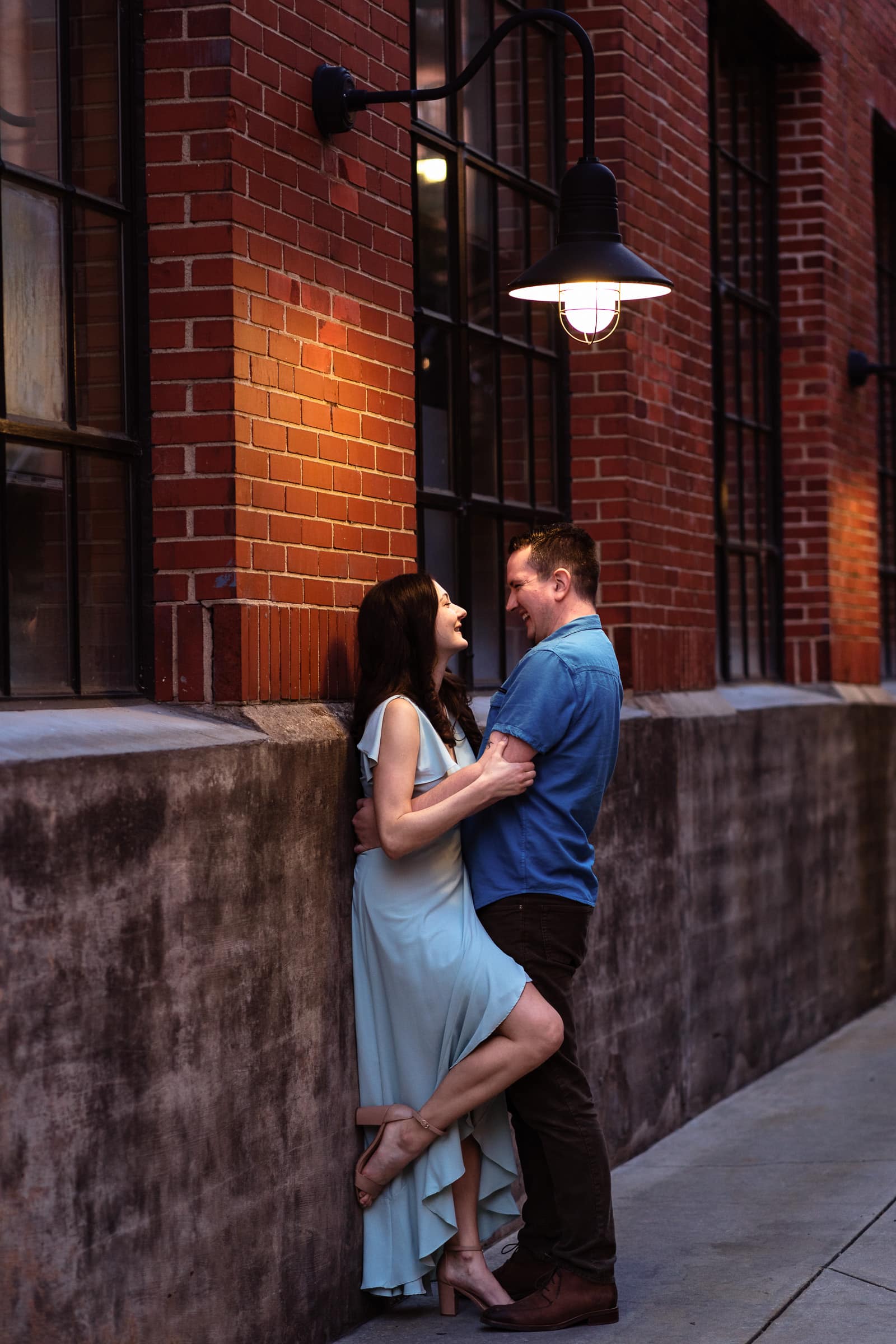 engagement portrait of a couple in Durham, North Carolina | photo by Kivus & Camera