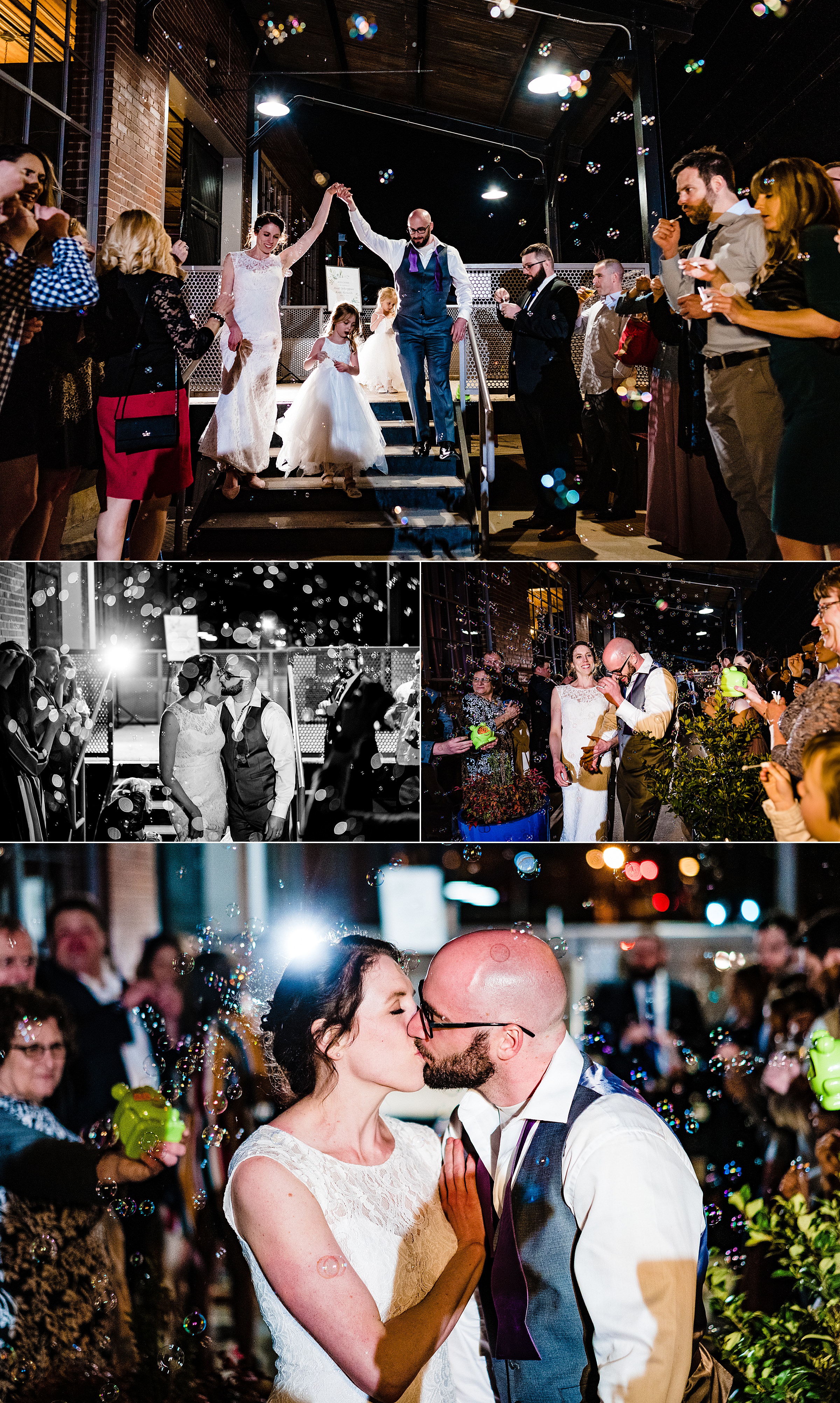Rickhouse Wedding - Durham Wedding Photographers - Bubble Exit