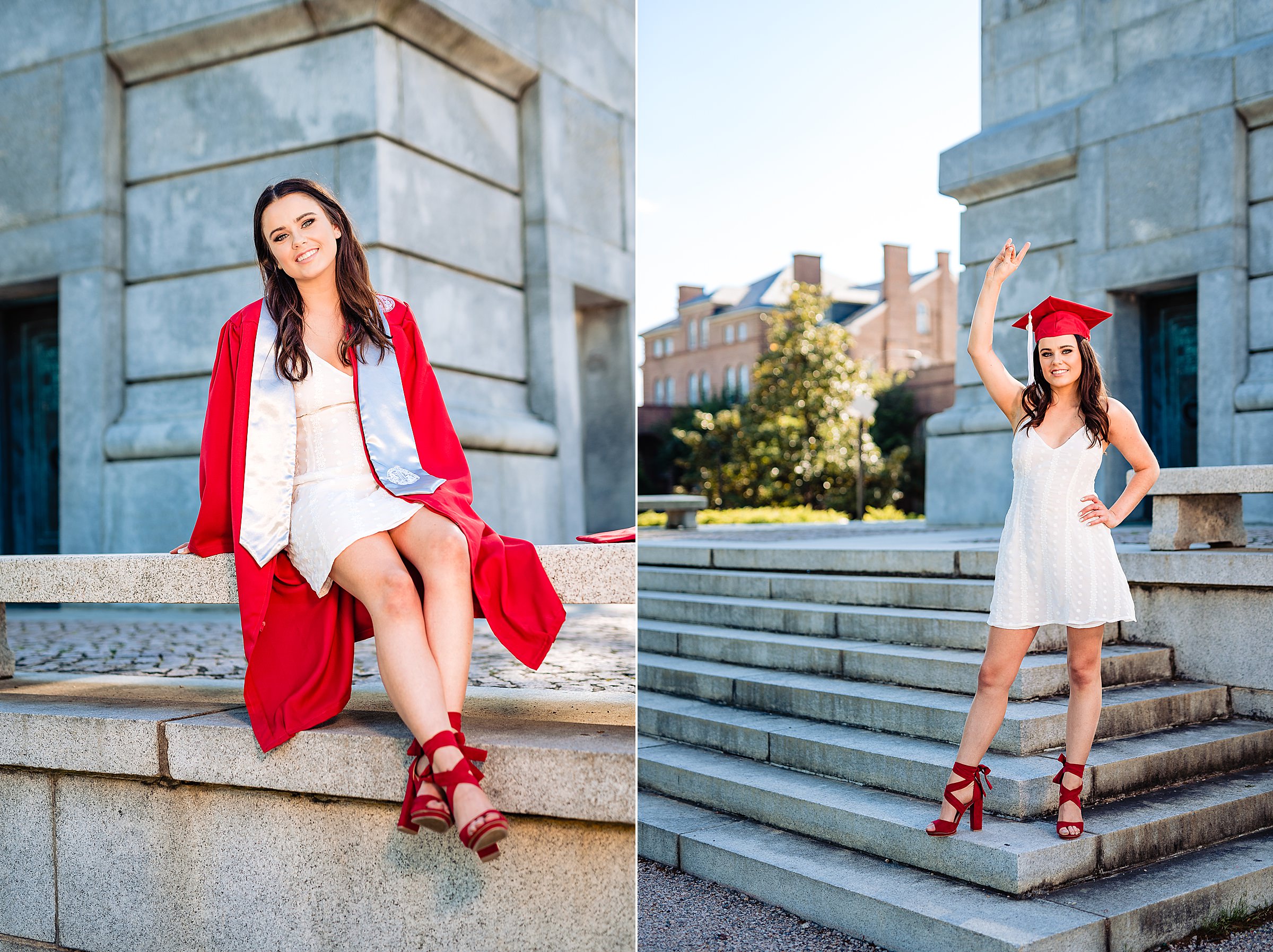 NC State Graduation Portraits at the Bell Tower