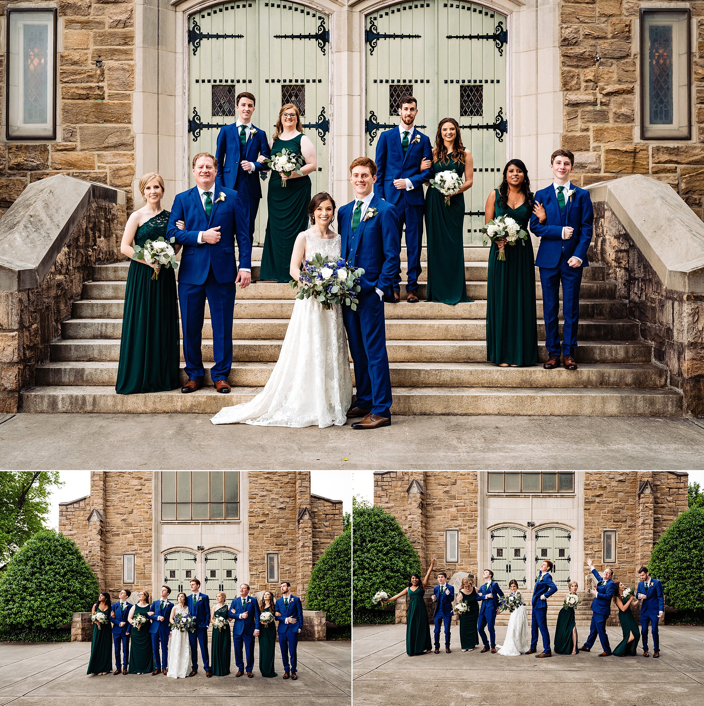 Emerald Green and Navy Blue wedding colors | North Carolina wedding photographers | kivusandcamera.com