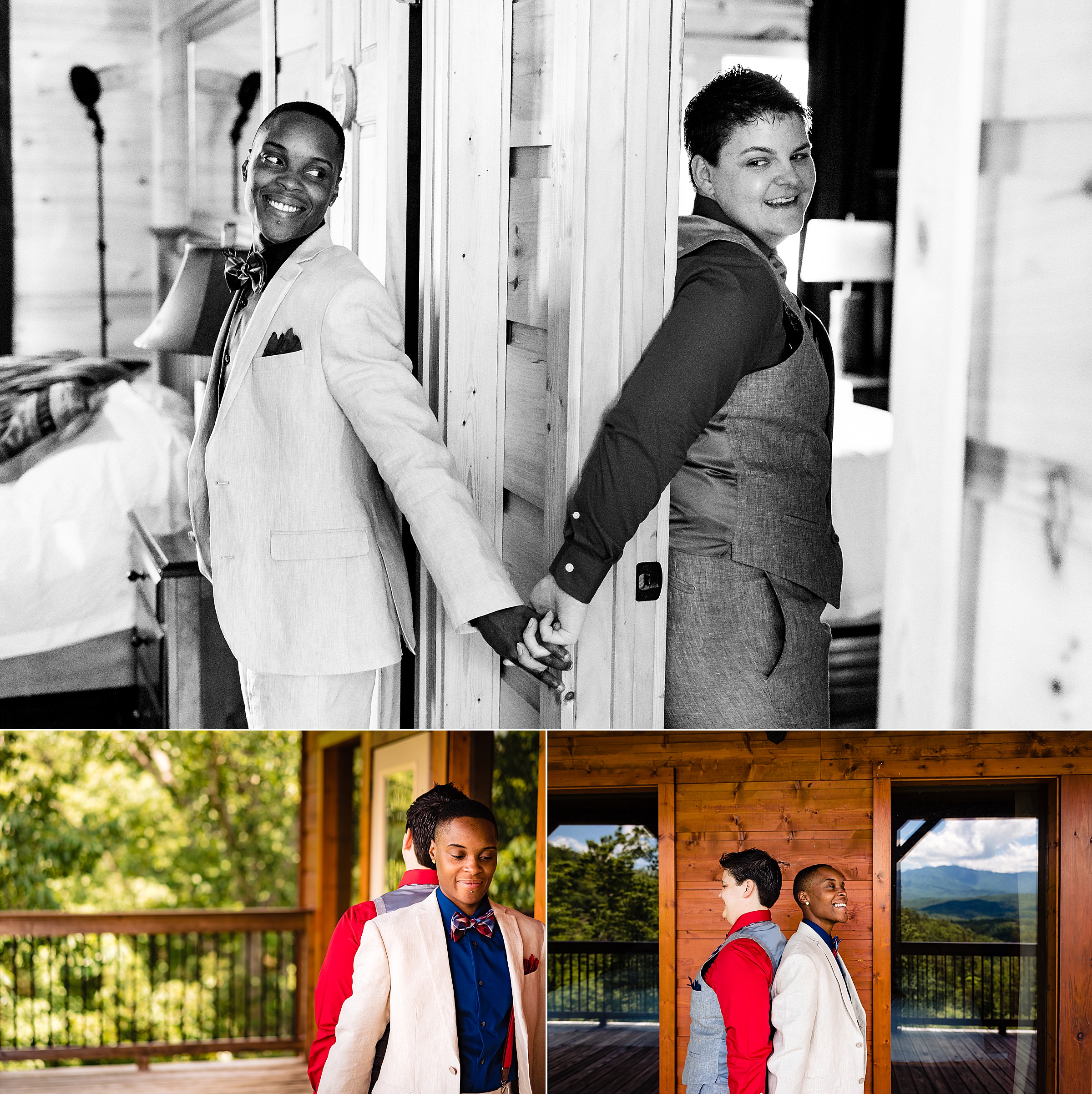 Gatlinburg Mansion, Same-sex wedding, LGBT wedding, Colorful wedding, Intimate Wedding, Gatlinburg Mansion Wedding, Mountain Wedding, North Carolina same-sex wedding photographers | kivusandcamera.com