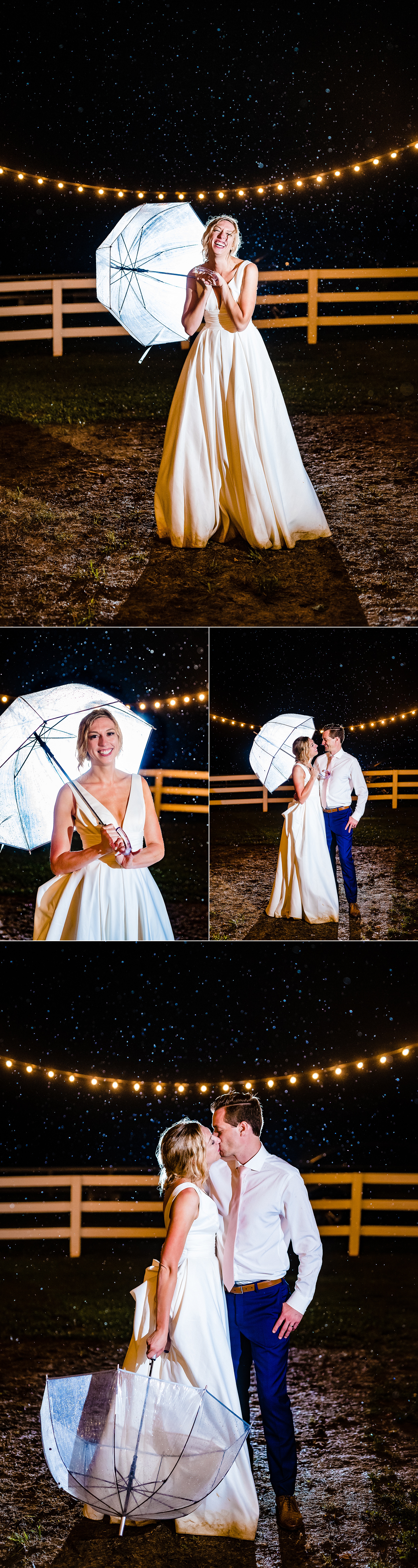 Wedding Portraits in the rain | Merry Hill Wedding, Rain wedding, Rainy wedding, North Carolina Wedding Photographers, Fun Wedding photos, wedding in the rain | kivusandcamera.com