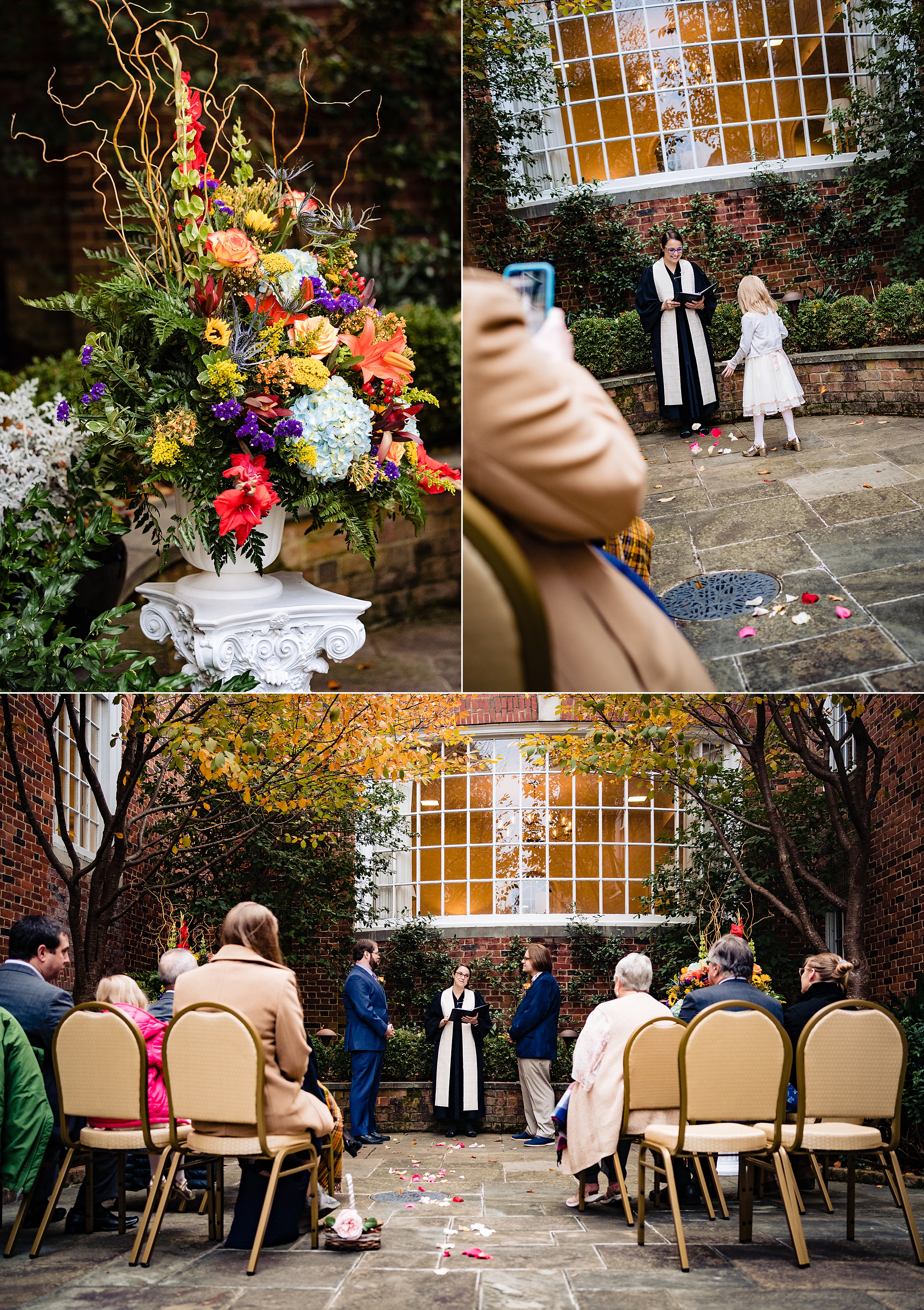 Intimate same-sex wedding ceremony in Chapel Hill from Raleigh wedding photographers