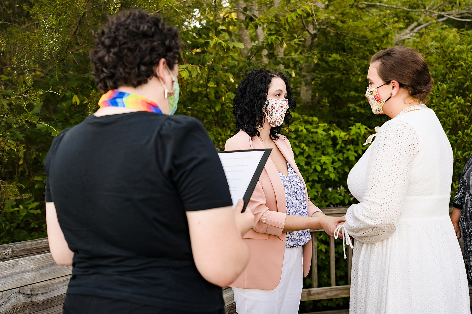 Same-sex elopement wedding ceremony in Raleigh, NC