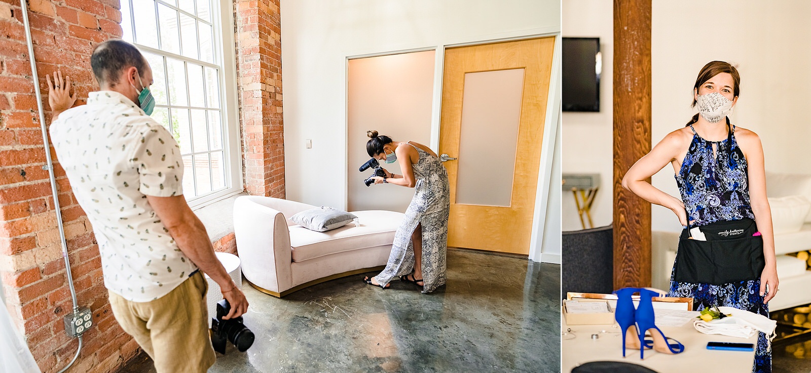 Jon and Zara from Jon Warlick Media film details during a colorful wedding inspiration shoot