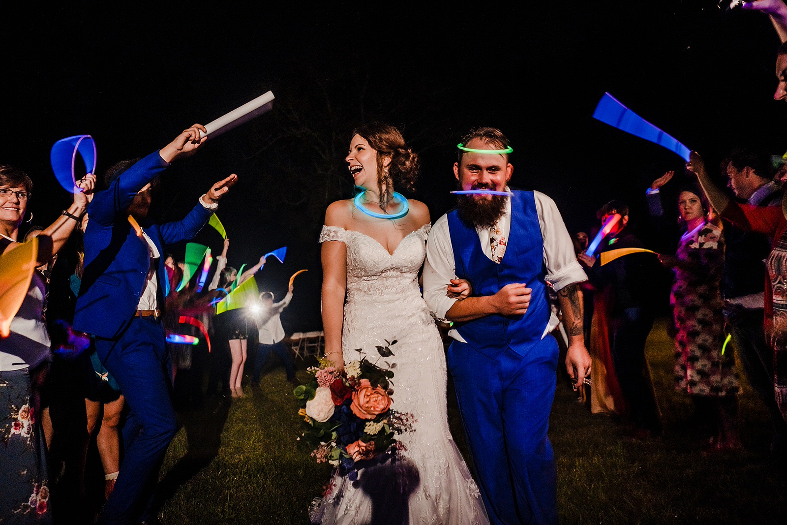 Glow Stick Wedding Exit