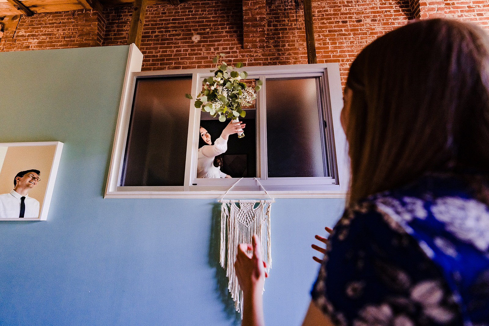 nontraditional wedding photos at a Durham elopement at an AirBNB