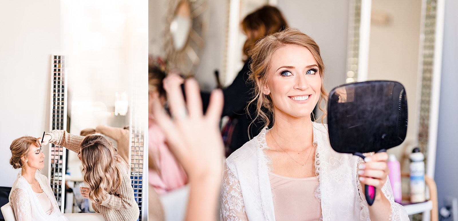 Make sure you hire a hair and makeup time that have you looking this happy with the results!