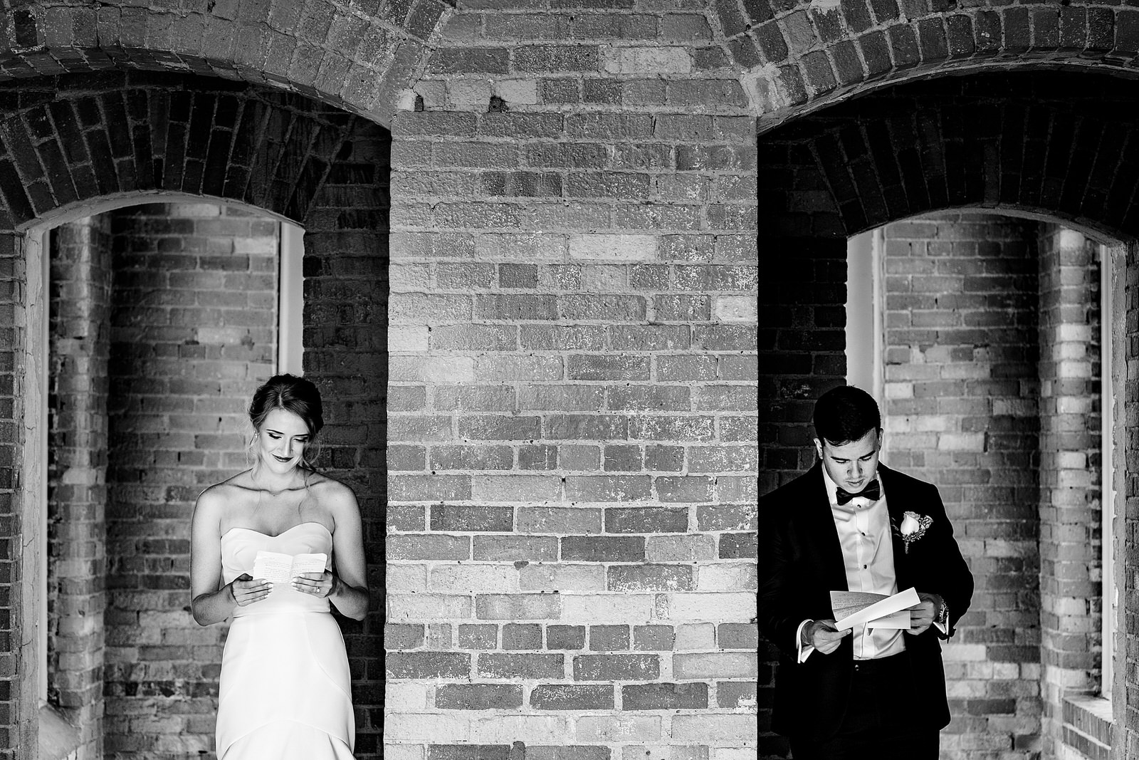 This couple exchanged letters without seeing one another before the ceremony