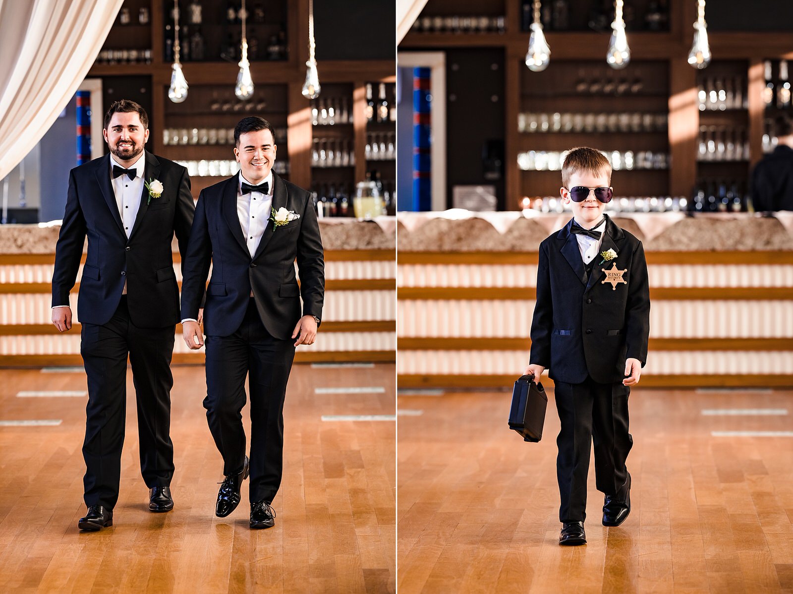 Dress your ring bearer up like he's security!!!