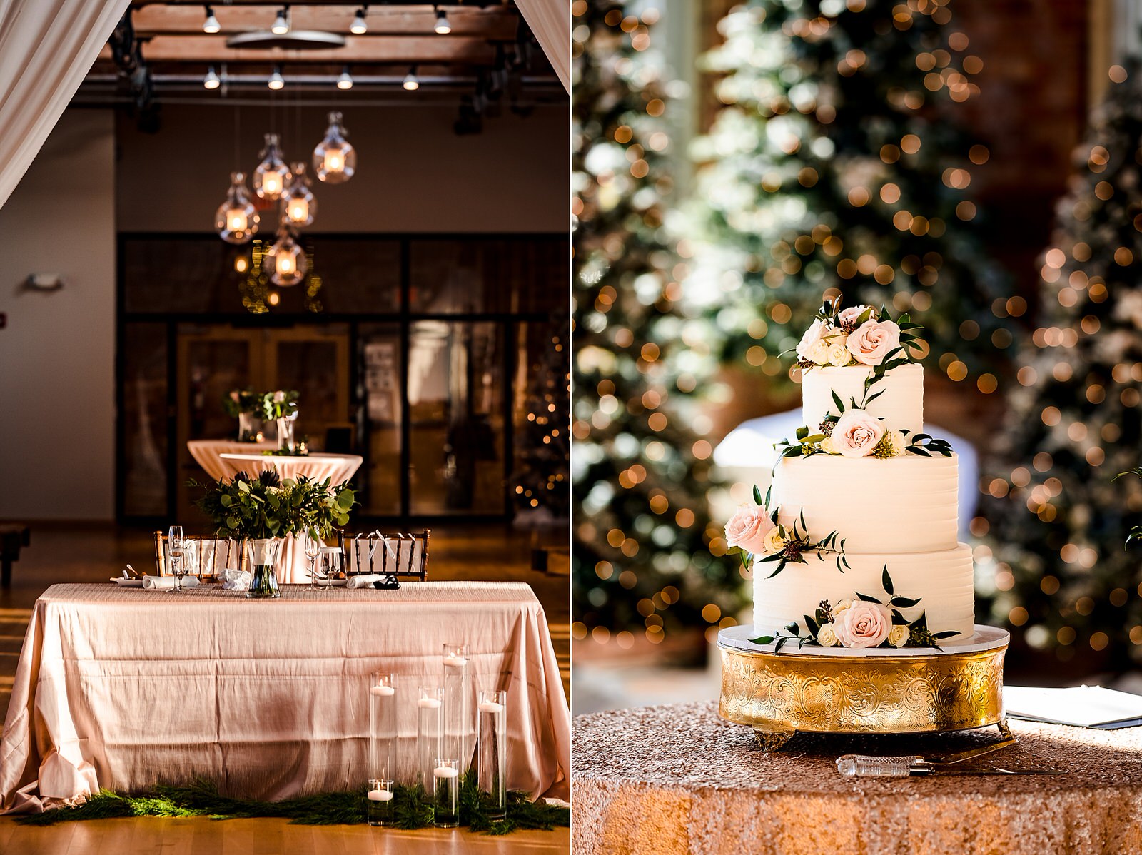 Christmas wedding at The Cotton Room in Durham, NC
