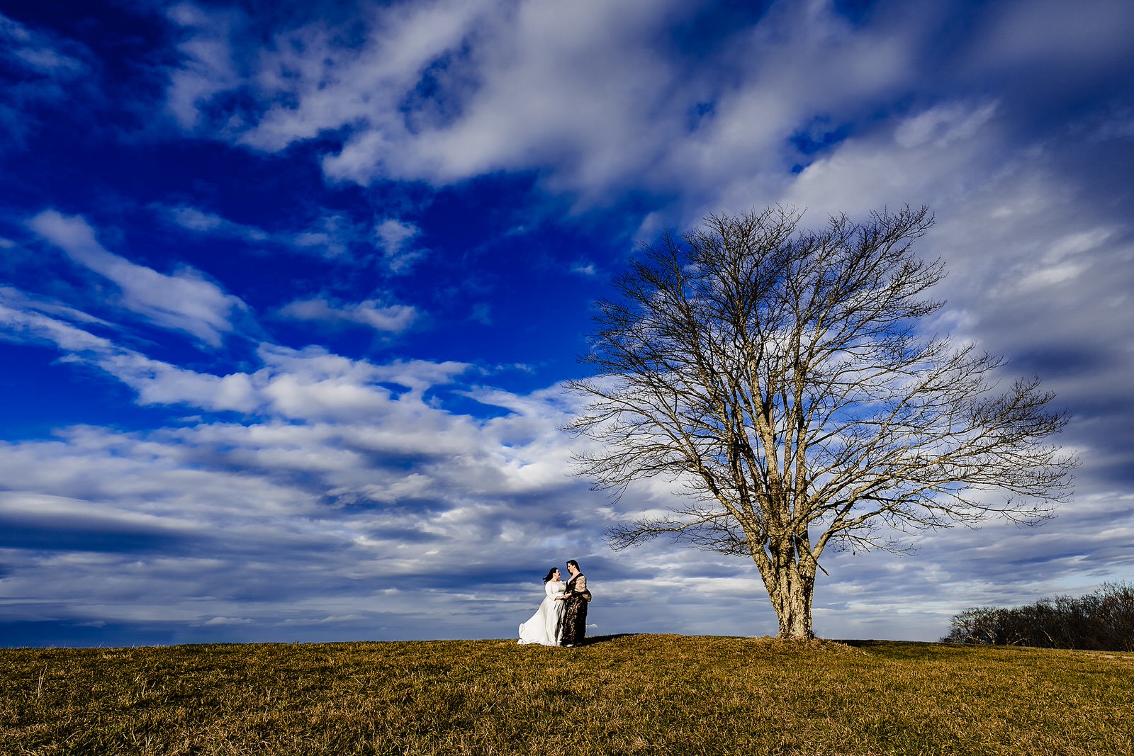 Two brides at their NC Mountain elopement
