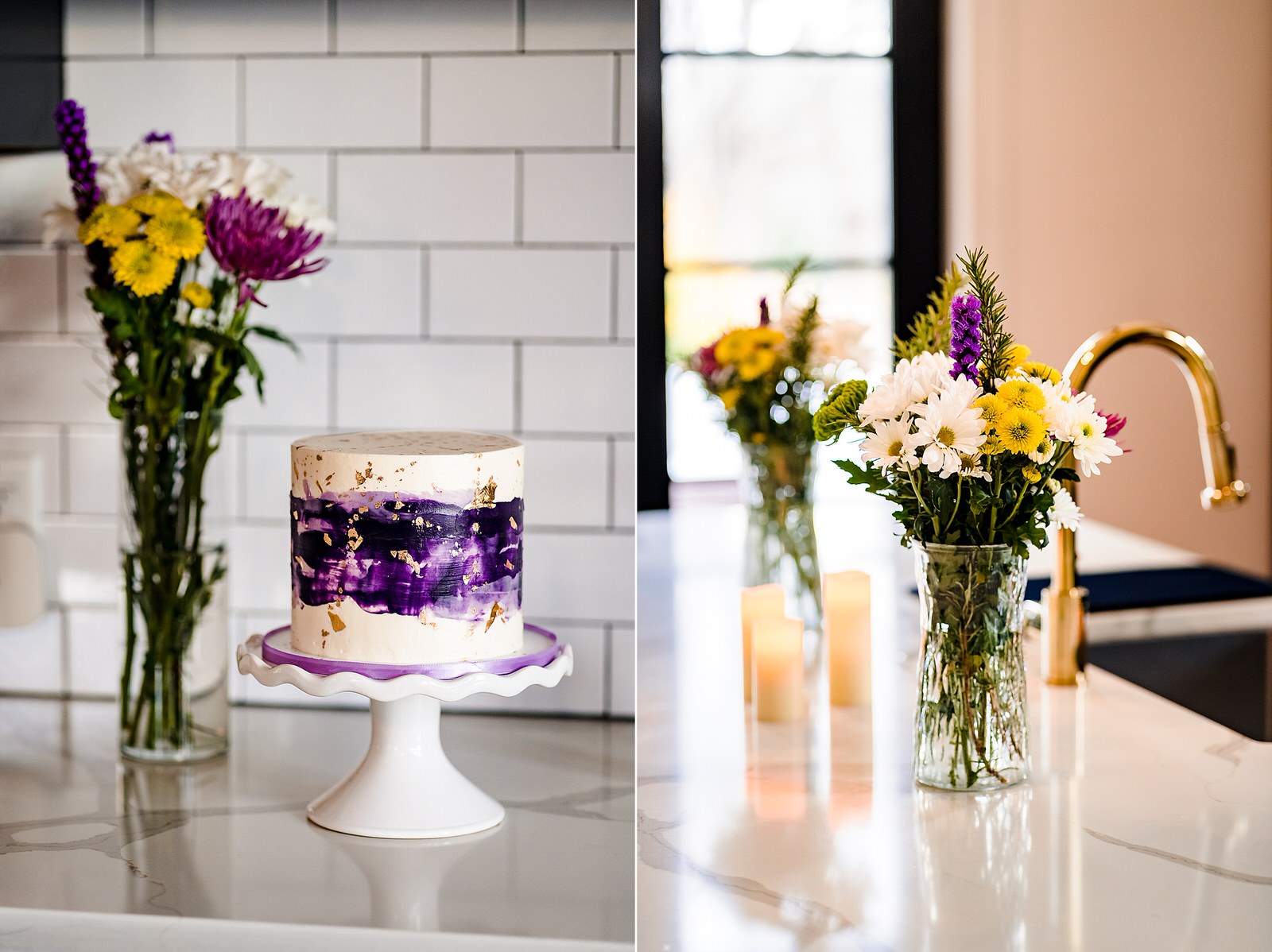 Purple Wedding cake by Capitol Cakes of Raleigh