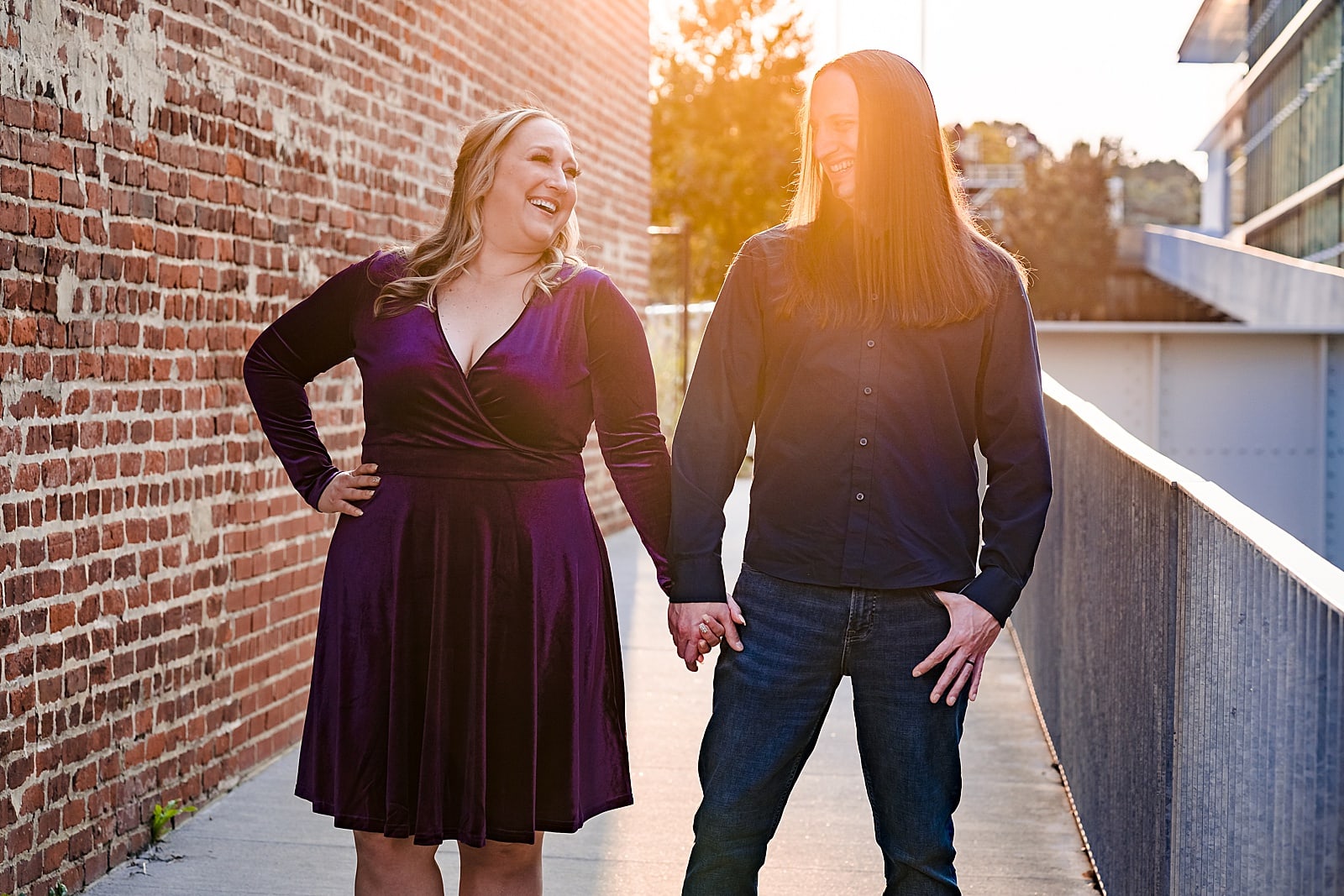 Raleigh warehouse district engagement photos