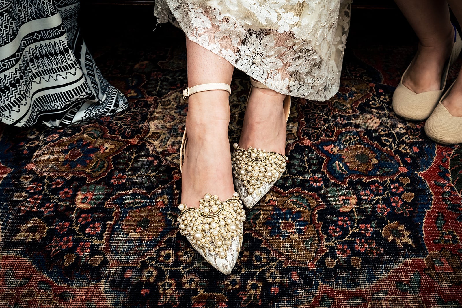 wedding shoe inspiration: beaded pointed toe flats