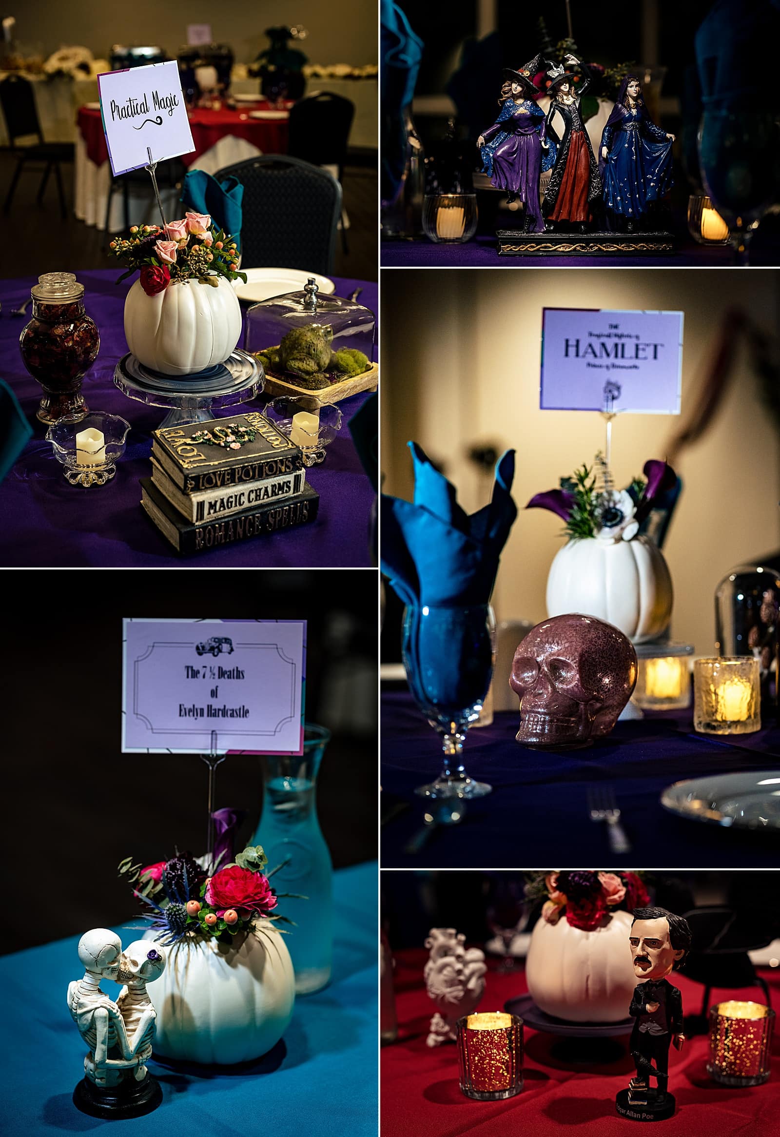 Halloween themed wedding details